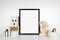 Black Wooden Picture Frame 11x14 inch - Solid Wood with Thick Borders for Wall Mounting Photo Frame